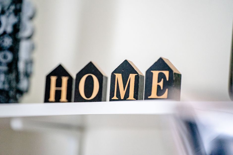 Stylish wooden block letters spelling 